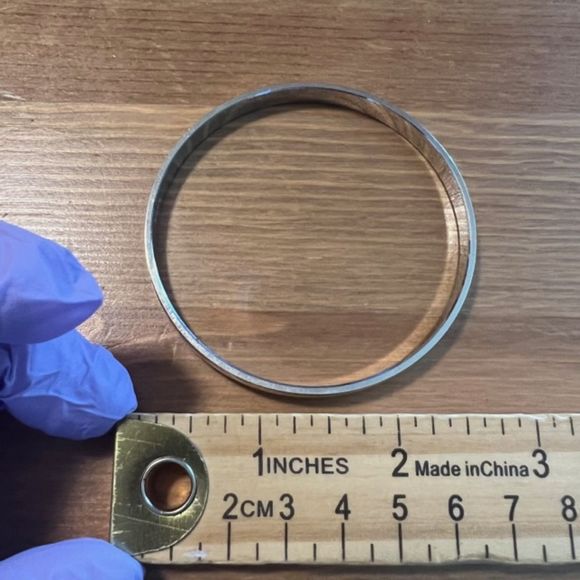 VTG Vendome Silver Tone Metal Bangle Bracelet - Picture 7 of 7